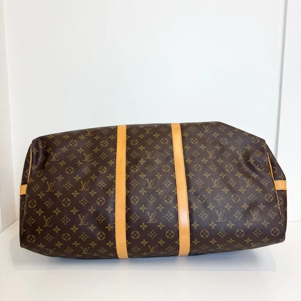 Louis Vuitton Monogram Canvas Keepall Bandouliere 60 Large Travel Duffle Bag LV
